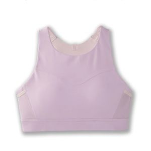 Brooks Drive 3-Pocket Run Sports Bra Orchid Haze/Rosewater Pastel pink/purple